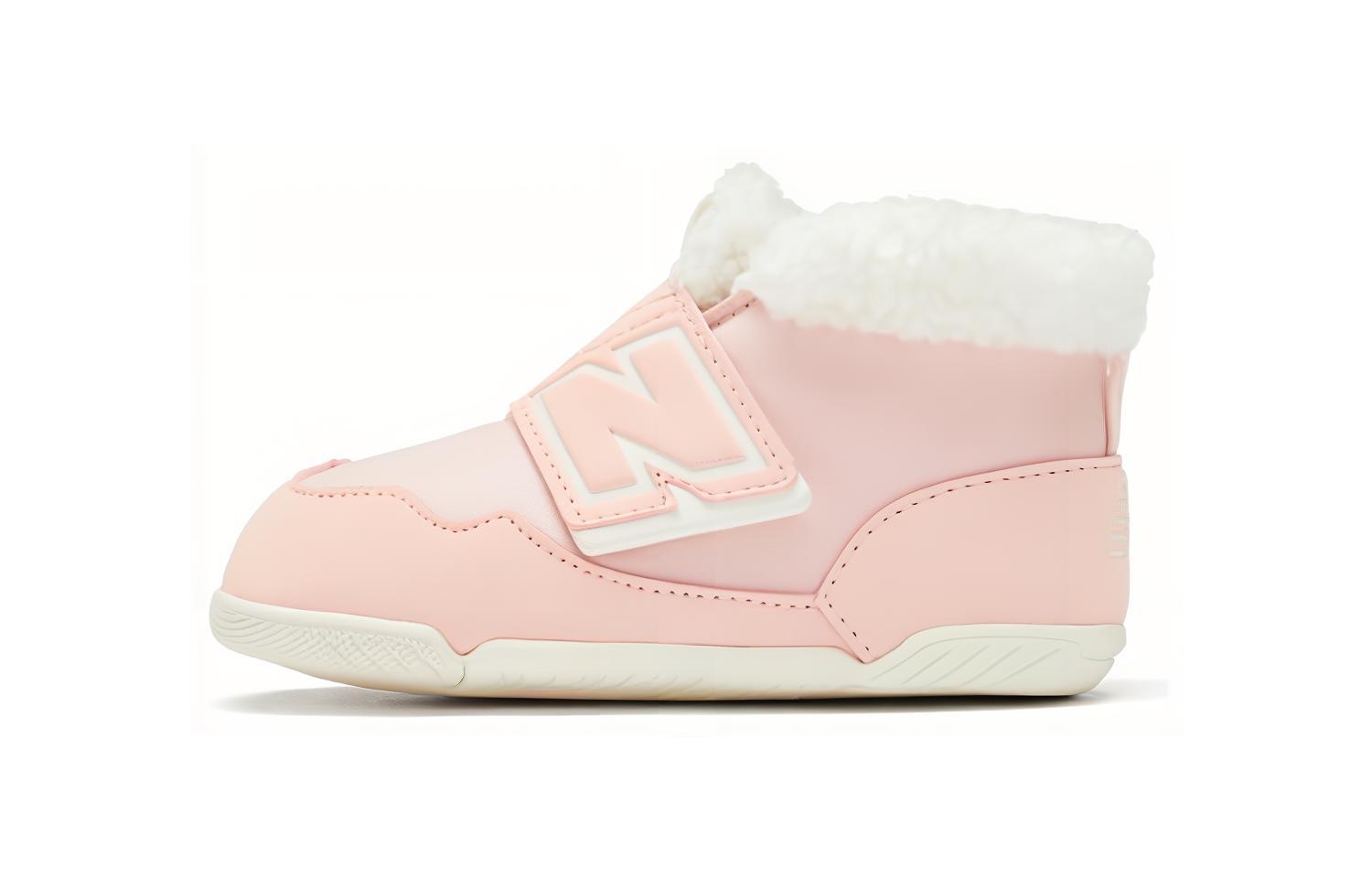 New Balance Флисовая подкладка Устойчивые к истиранию Термоизоляционные Полуботинки для малышей Розовые Младенцы и малыши NWBOOTPS 25