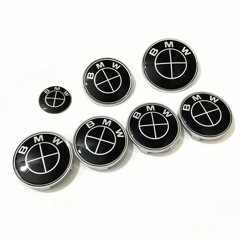 BMW 7Pcs Badge Logo 3D Wheel Center Cap Set Fit E36 E46 E53 E90 E60 E93 E87 G01 G20 X3 X5 X6 X7 F30 F20 Auto Accessories