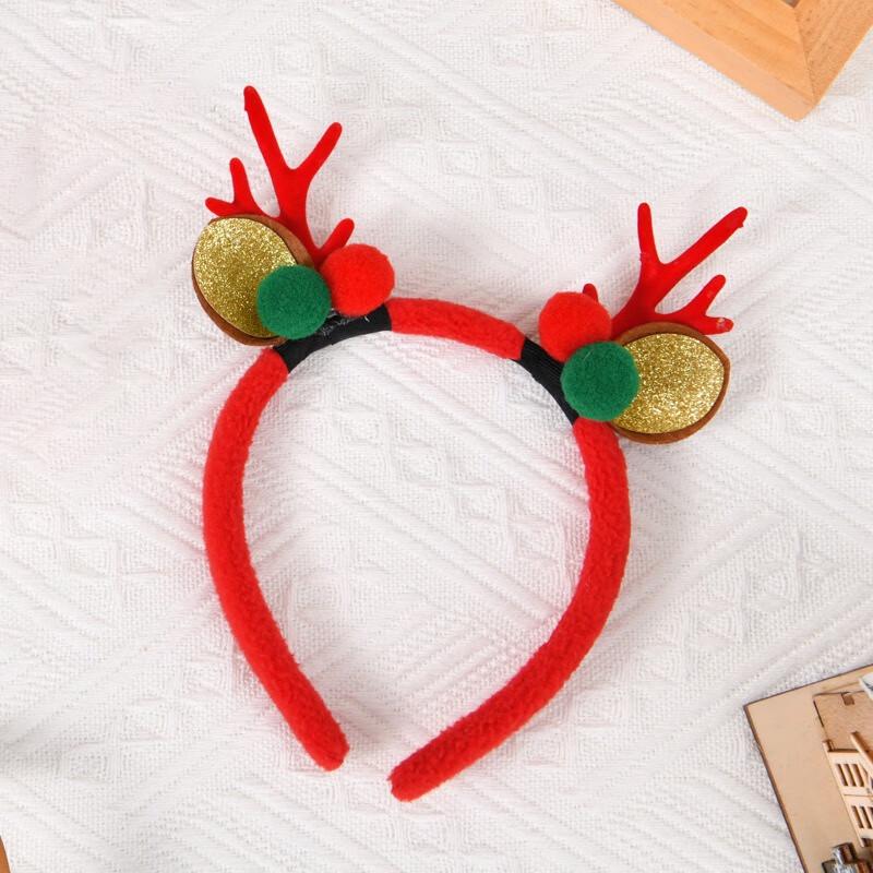 Plush Christmas Reindeer Antler Hair Clips (3-Pack)