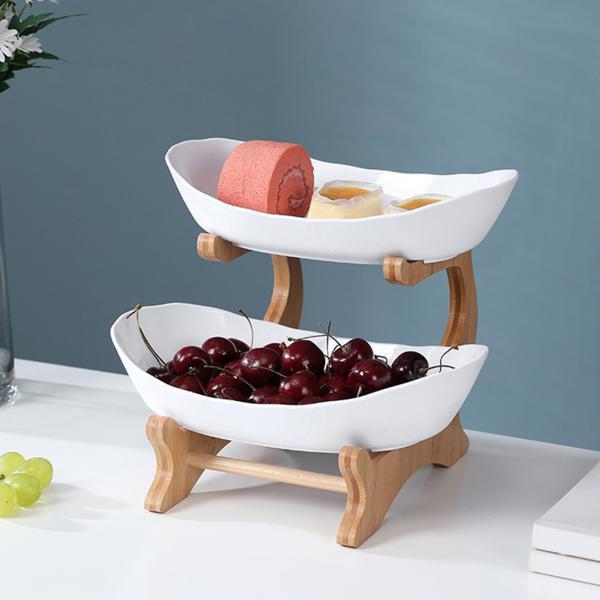 Excellent Fruit Serving Bowl Elegant Sturdy Fruit Serving Bowl Shelves Display Stand Luxury   for Dining Table