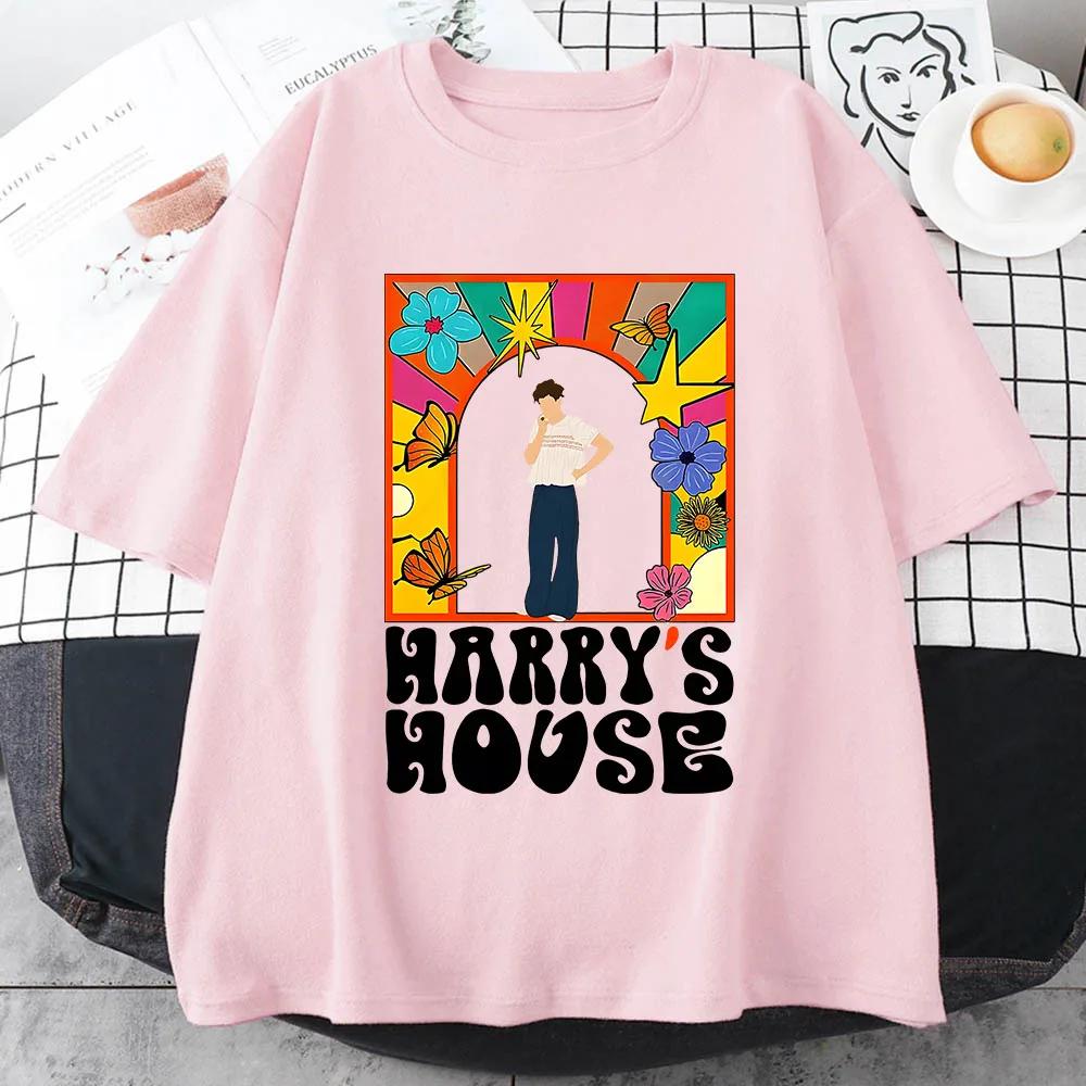 Harrys House Women Tshirts 100 Cotton Summer Unisexga Graphic Short Sleeve Tee Originality Slice of Life Print Individualization