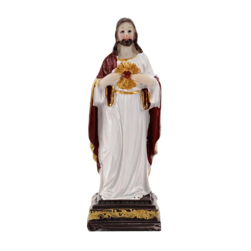 

Detailed Religious Figurine Resins Craft Holy Father Mother Sculpture With Stable Base For Christian Home Display