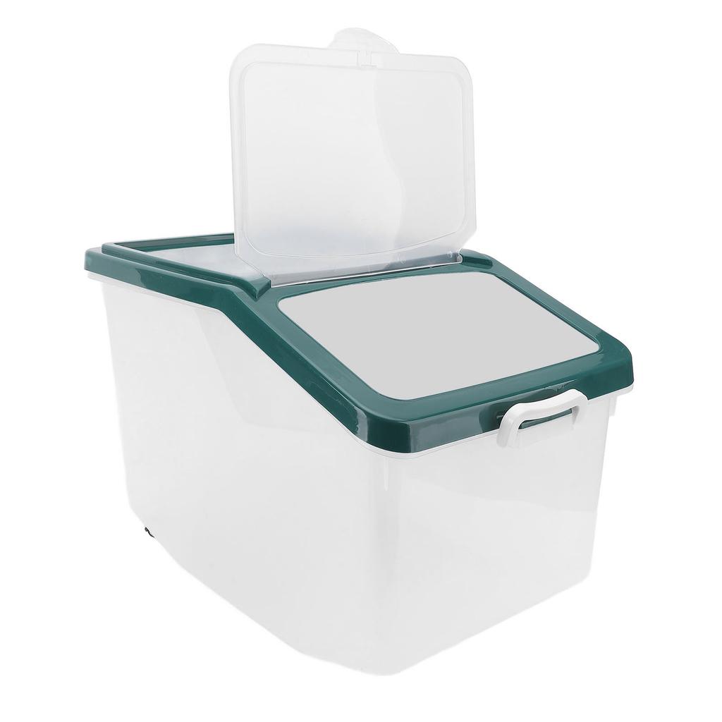 Rice Storage Container 25KG Large PP Sealed Rice Dispenser Flour Container Bin with Measuring Cups for Kitchen Grain Dry Food Pet Food