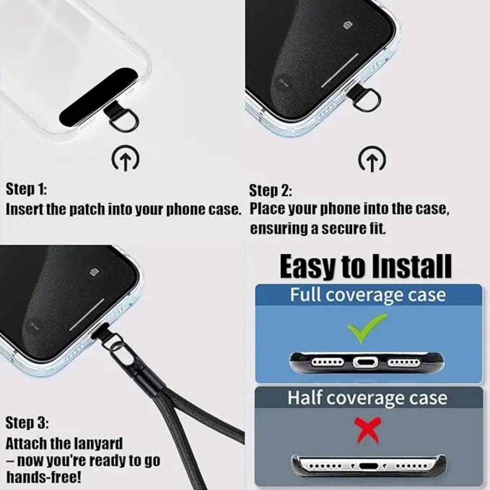 Anti-drop Mobile Phone Lanyard Universal Adjustable Short Wrist Straps with Self-locking Design Durable Polyester Phone Strap