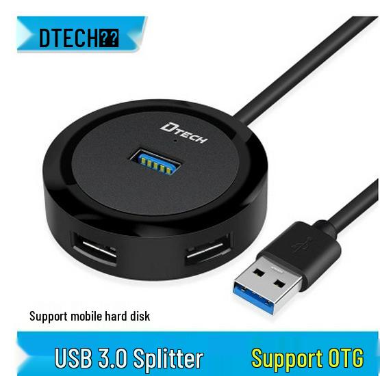 

Detech DT-3309 High-Speed 4-Port USB 3.0 Hub with Power, 1.2m Cable 0.3m Cable