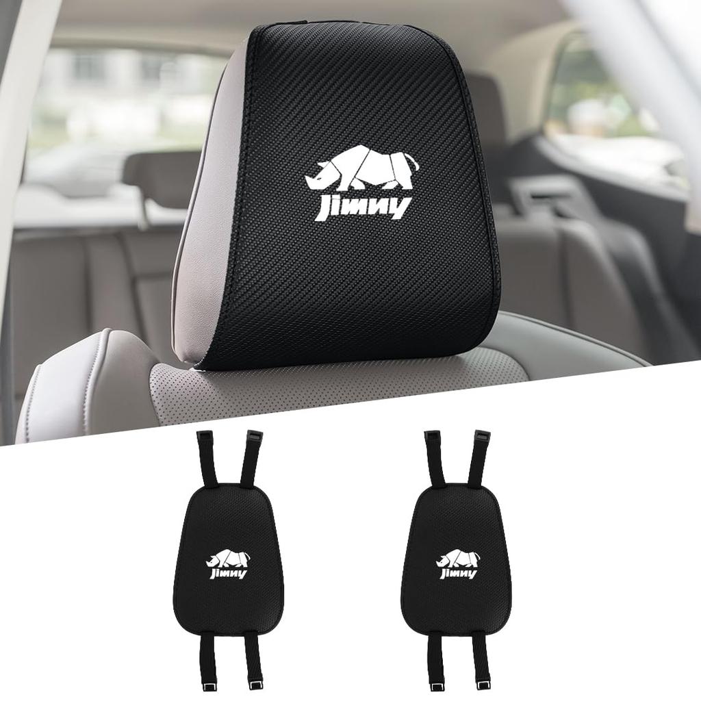 Set of 2 Suzuki Jimny Headrest Dustproof and Car Neck Cushions for Jimny and Easy Car Seat Interior Car Accessories Covers, Waterproof, JB64, Sierra,