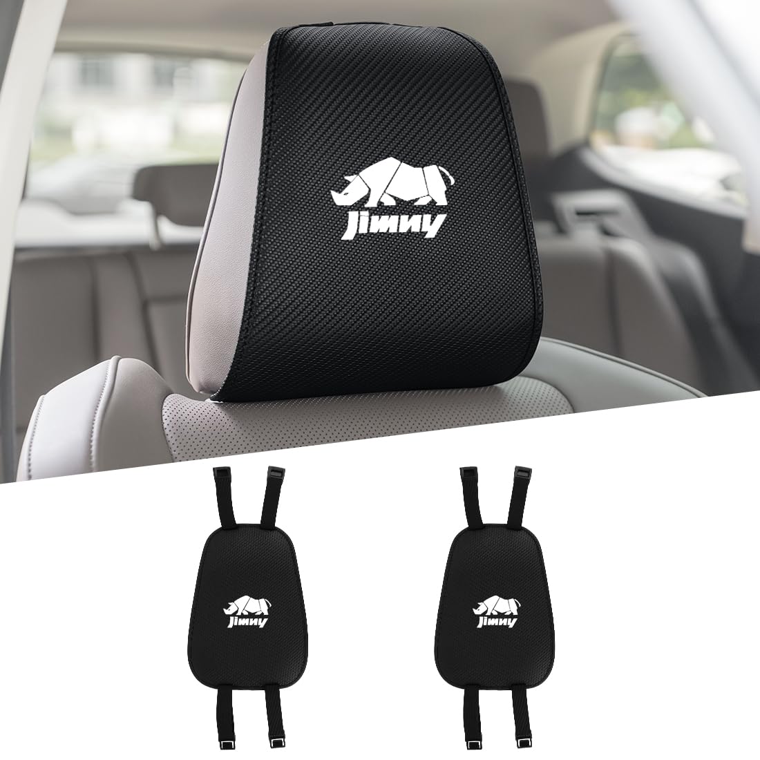 

Set of 2 Suzuki Jimny Headrest Dustproof and Car Neck Cushions for Jimny and Easy Car Seat Interior Car Accessories Covers, Waterproof, JB64, Sierra,