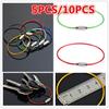 5pcs/10pcs Stainless Steel Key Chain Rings Wire Keychain Cable Rope Key Holder Keyring Tag Rope Tool Parts