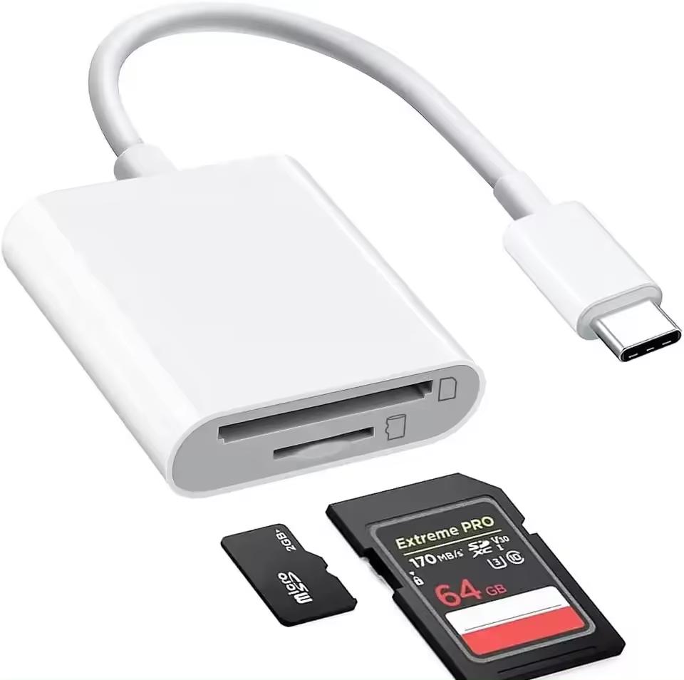 2 1 Type C TF SD Memory Card OTG Adapter USB External Card Reader 480Mbps Speed for Card Reader