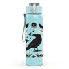 1PC Wreath Crow Bird Art 750ml Color Plastic Sports Water Bottle Leakproof Flip Straw Lid Suitable for Sports Office Home Use
