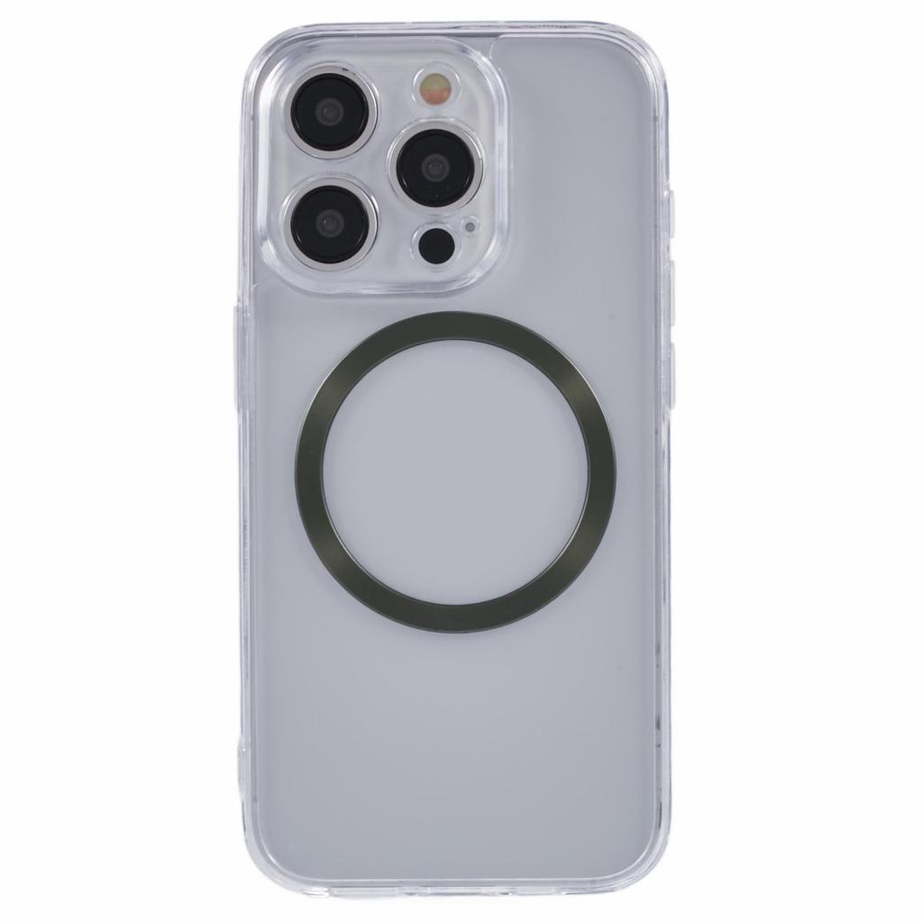 For iPhone 15 Pro Case Compatible with MagSafe CD Vein TPU+Acrylic Phone Cover