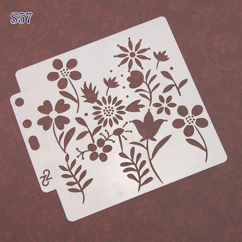 2pcs Pre-tracing Lace Ruler Spray Masking Drawing Masking Hollow Template Spray Pattern