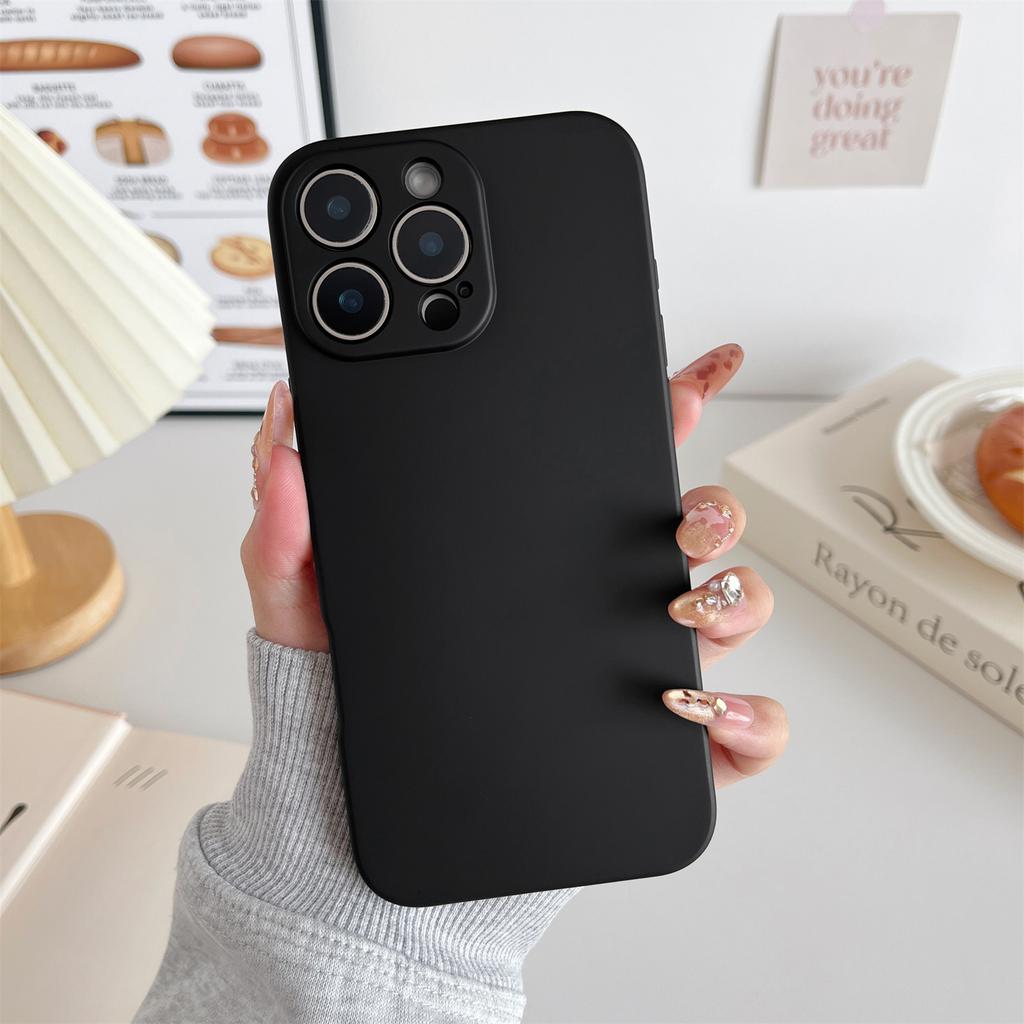 For iPhone 16 Pro Phone Back Case Scratch Resistant Silicone Mobile Cover