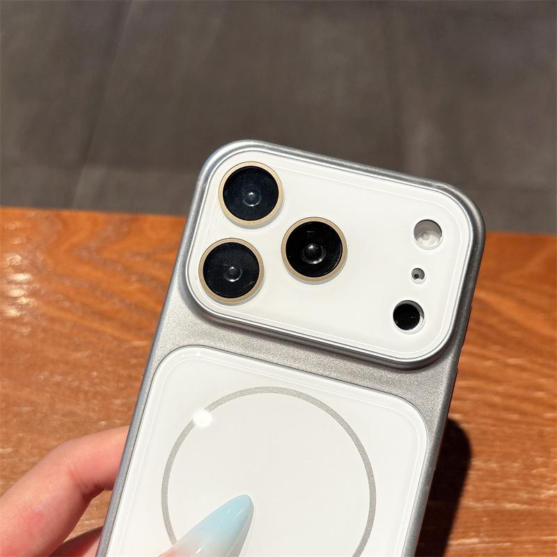 Luxury Acrylic Crystal Lens Phone Case For Apple iPhone 17 16 15 14 Plus 13 Pro Max Support Wireless Charging Magnetic PC Couqe