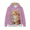 Girls Clothes Hoodies Cute Cat 3D Print Child Sweatshirt Autumn Cartoon Clothes for Children Girl Tops Fashion Children Clothes