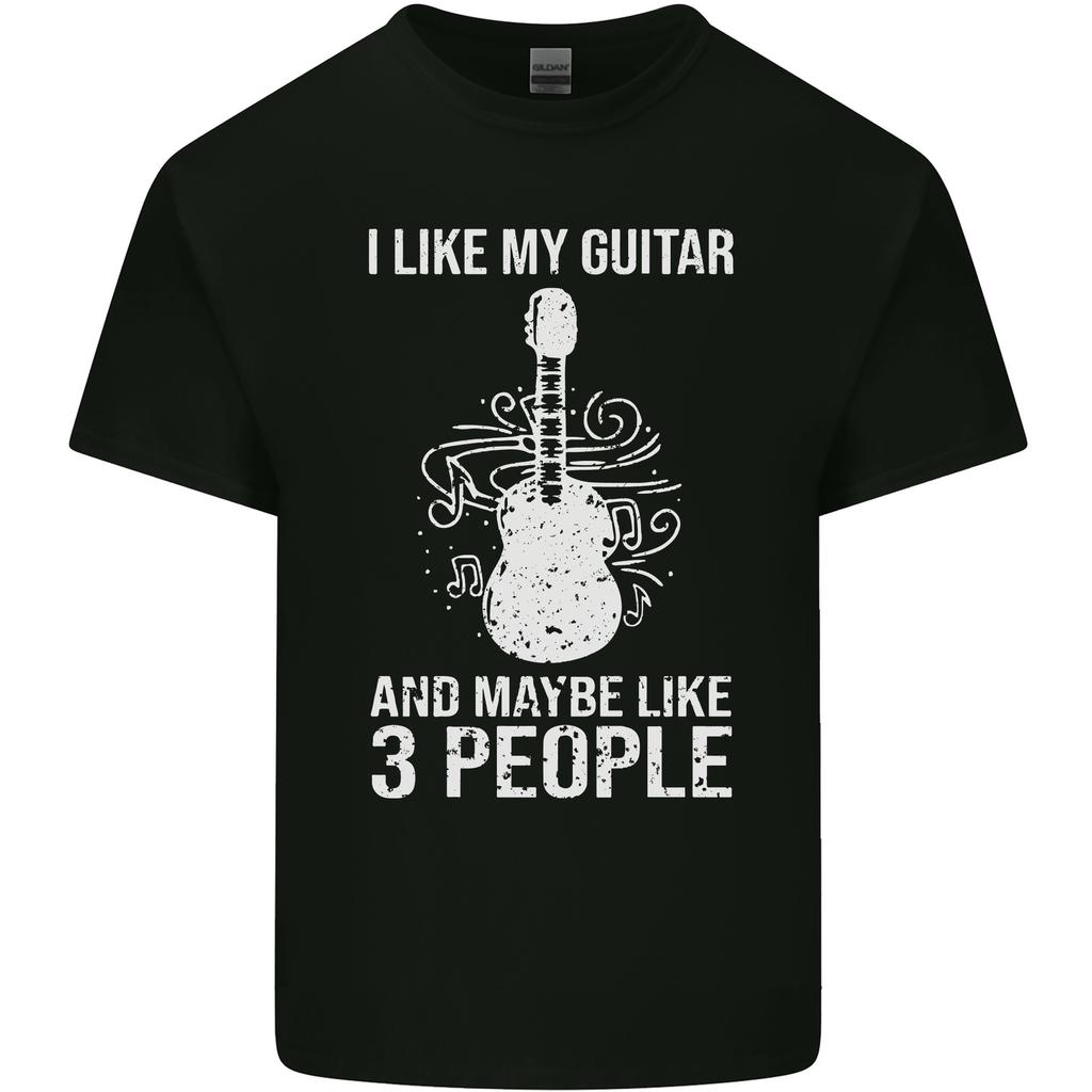 I Like My Guitar and 3 People Rock N Roll Unisexs Light Cotton TShirt