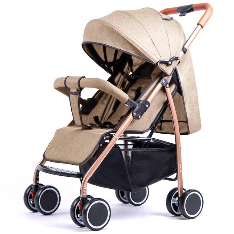 Wheeled Four Baby Stroller Lightweight Foldable Convertible Seat Outdoor Tools