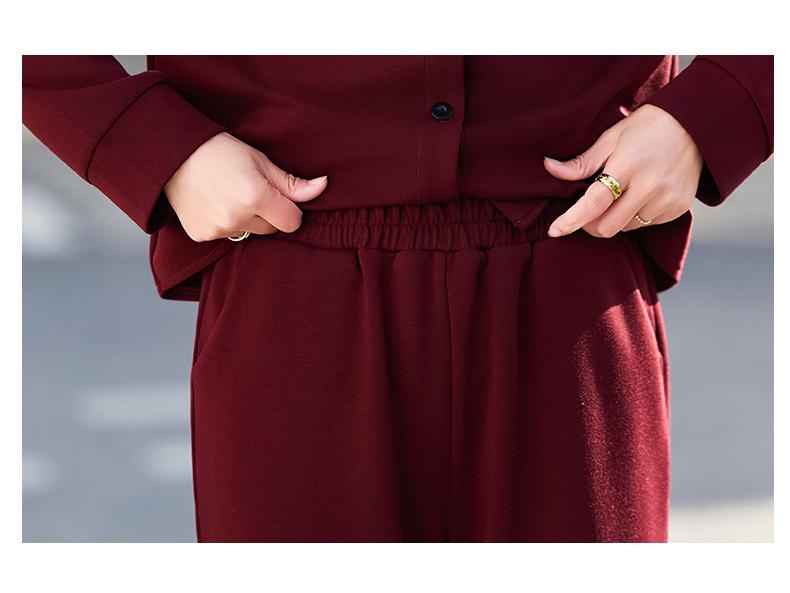 Korean Style Women's Spring 2026 Straight-Leg Pants Sportswear Set - High-End Casual Two-Piece