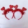 Hair Hoop Romantic Red Heart Decor Headband Valentine Day Weddings Parties Express Love Gift Hair Accessory