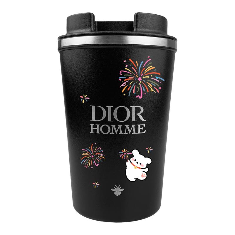 

DIOR Accessory custom water cup, cold/thermal cup, ZR Zhiran, colorful fireworks puppy, hand-painted graffiti, wish, romantic dream, cartoon,