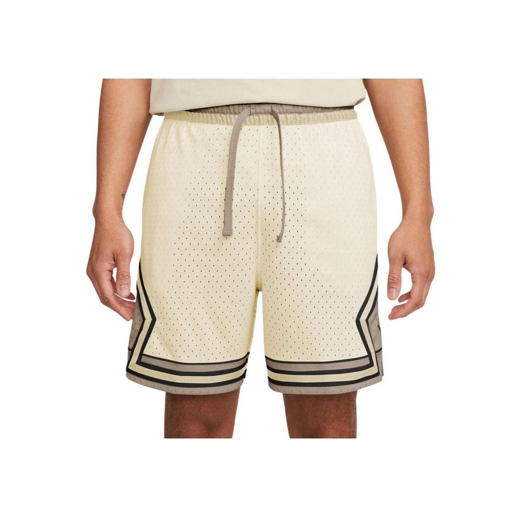 Jordan Striped Mid-Waist Drawstring Straight-Leg Casual Shorts Men Bottoms Beige DX1488-113