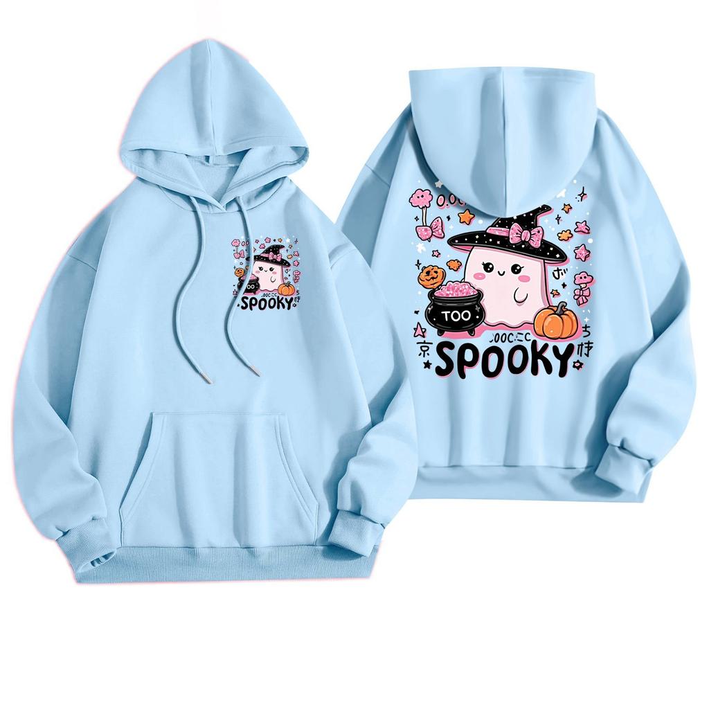Women's Casual Fashion Halloween Printed Leisure Hooded Sweatshirt With Pockets