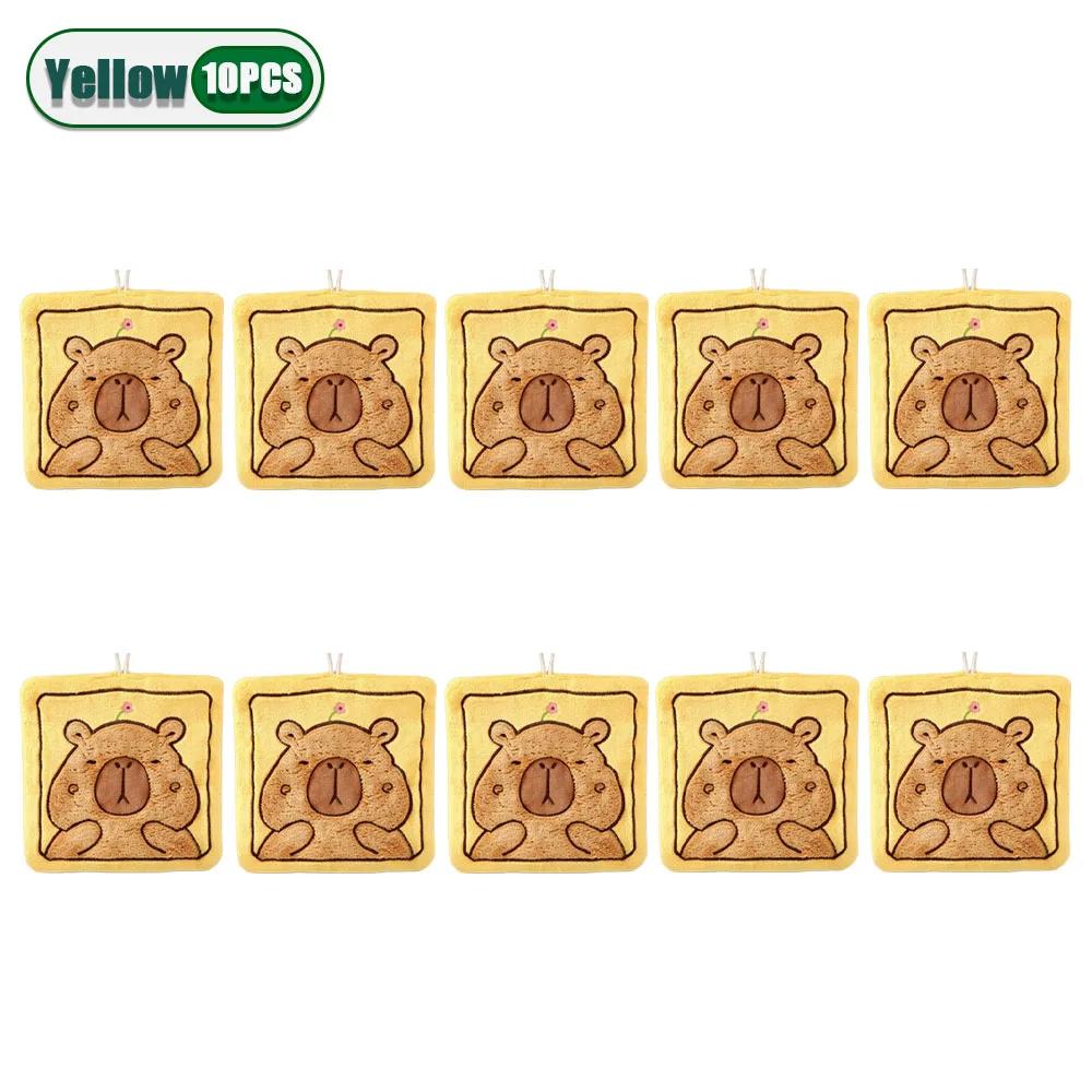 1-20PCS Cute Hanging Capybara Hand Towel Absorbent Lint-free Kitchen Towel Bathroom Hand Towel Children's Wash Handkerchief