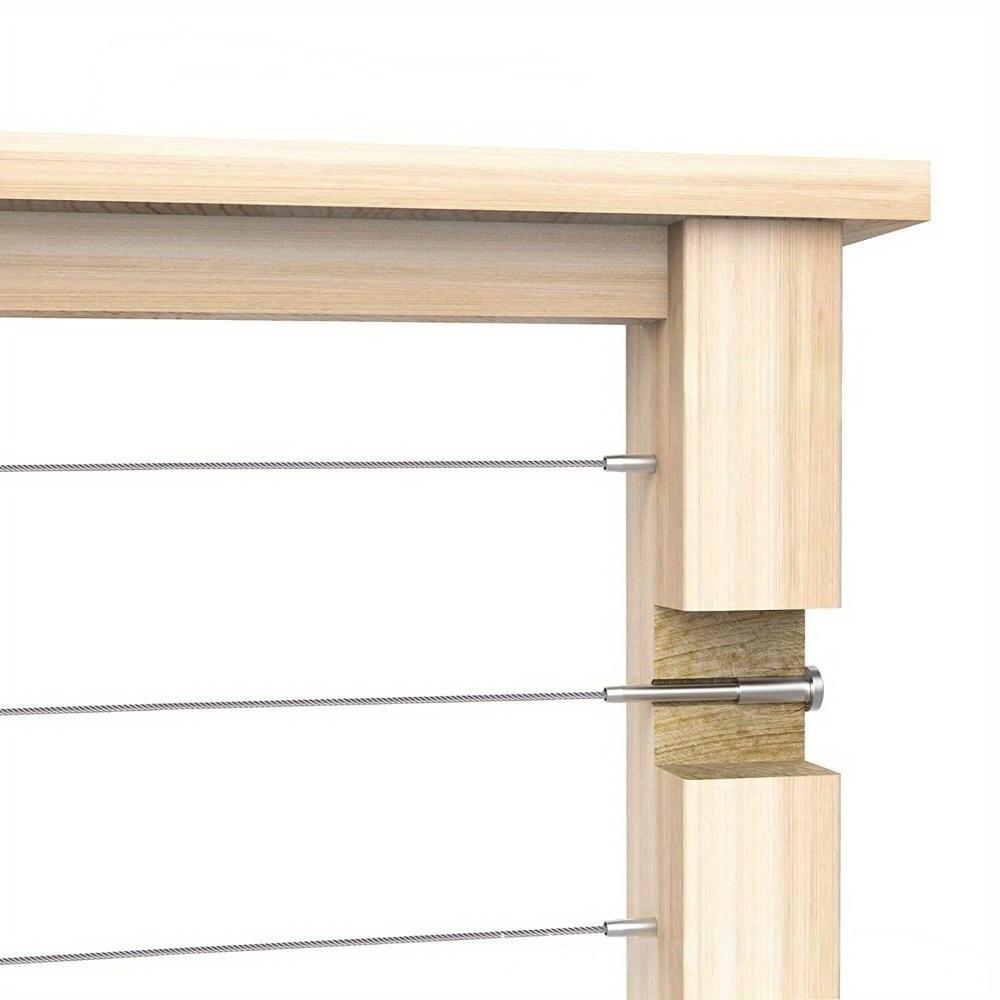 10pcs Invisible Connector Stainless Steel 316 Hex Extension Rod 1/8 Cable Tightening Fitting