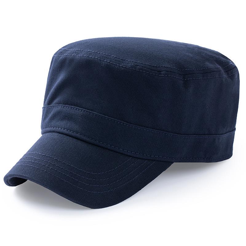 

Мужская универсальная повседневная шляпа с короткими полями и плоским верхом - Модная, двухслойная углубленная кепка-утка для весны и осени. Size 57 синий