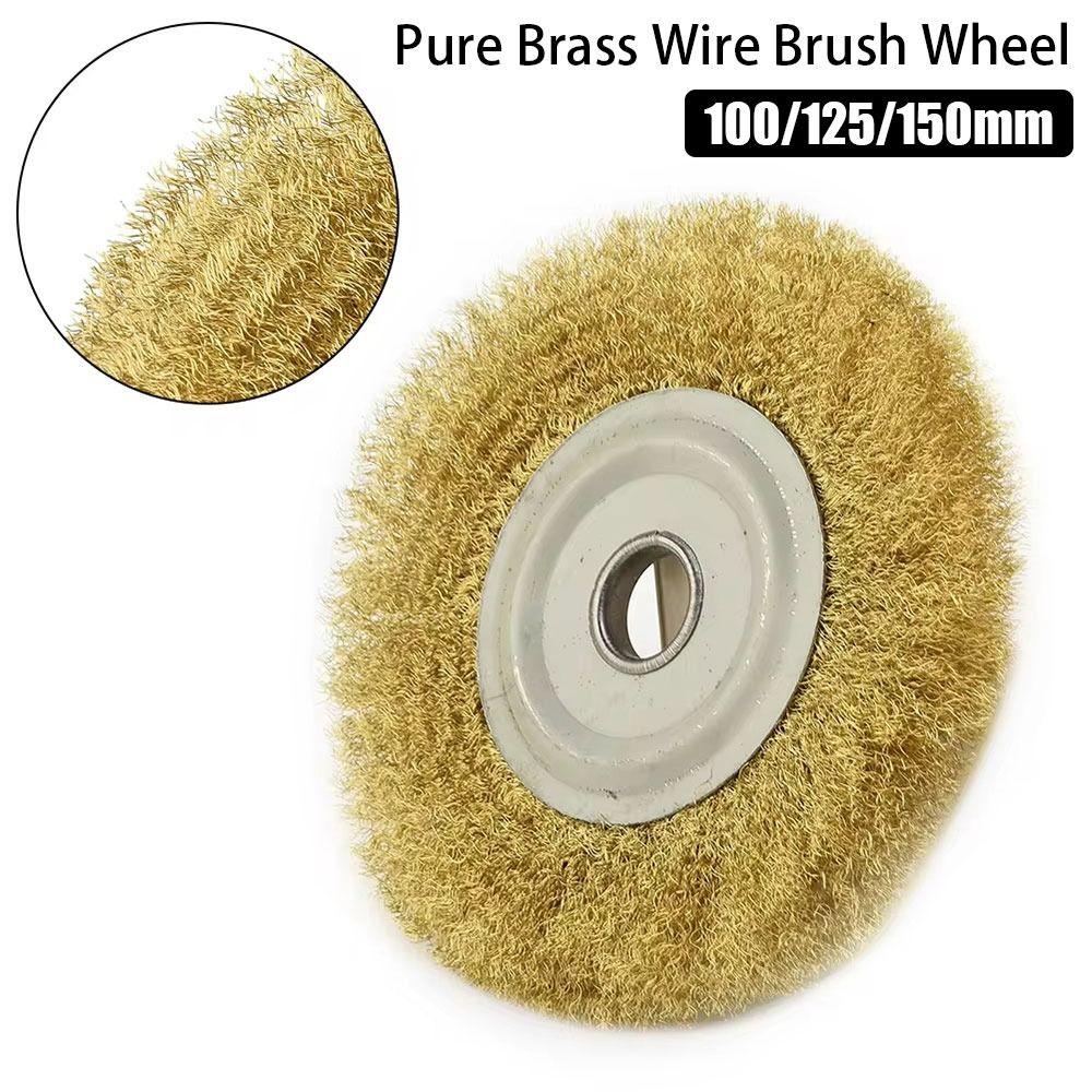 1Pcs Metal Polishing Abrasive Tool Pure Brass Brush  For Metal Derust Wood Deburring