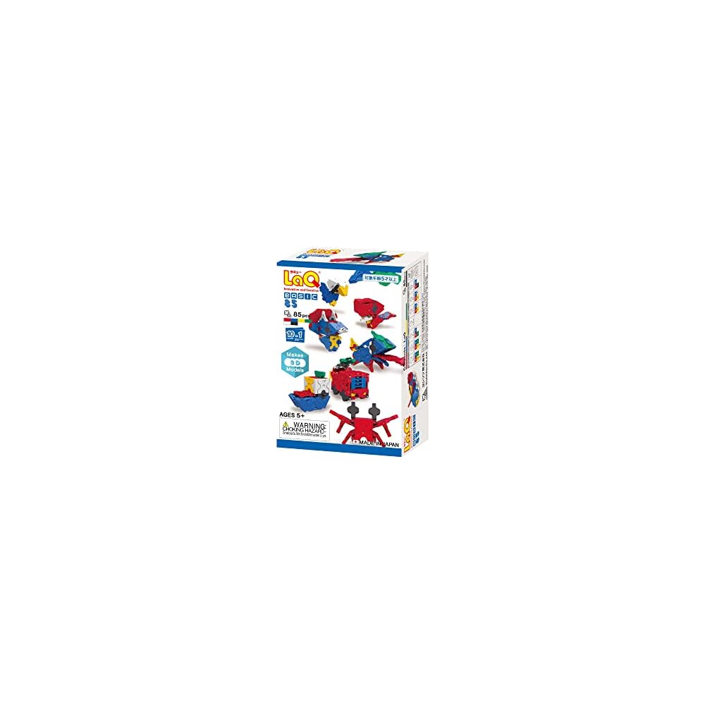Yoshiritsu LaQ Basic 85-Piece 3D Building Set Educational Toy for Creative Play