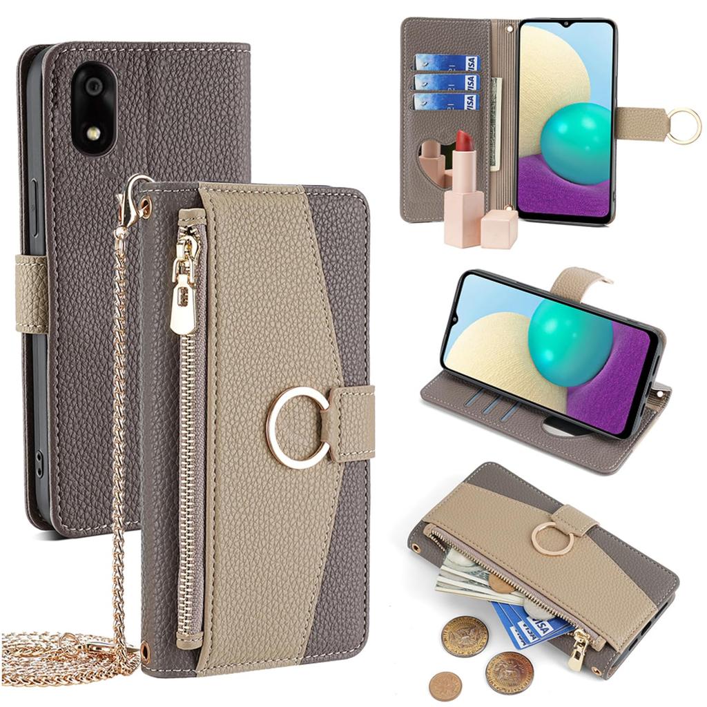 Kantan Sumaho 4 Wallet with Makeup Long Zippered Coin Card and Landscape Premium Leather with a Durable and Perfect COCOCLOUD Case, Style,