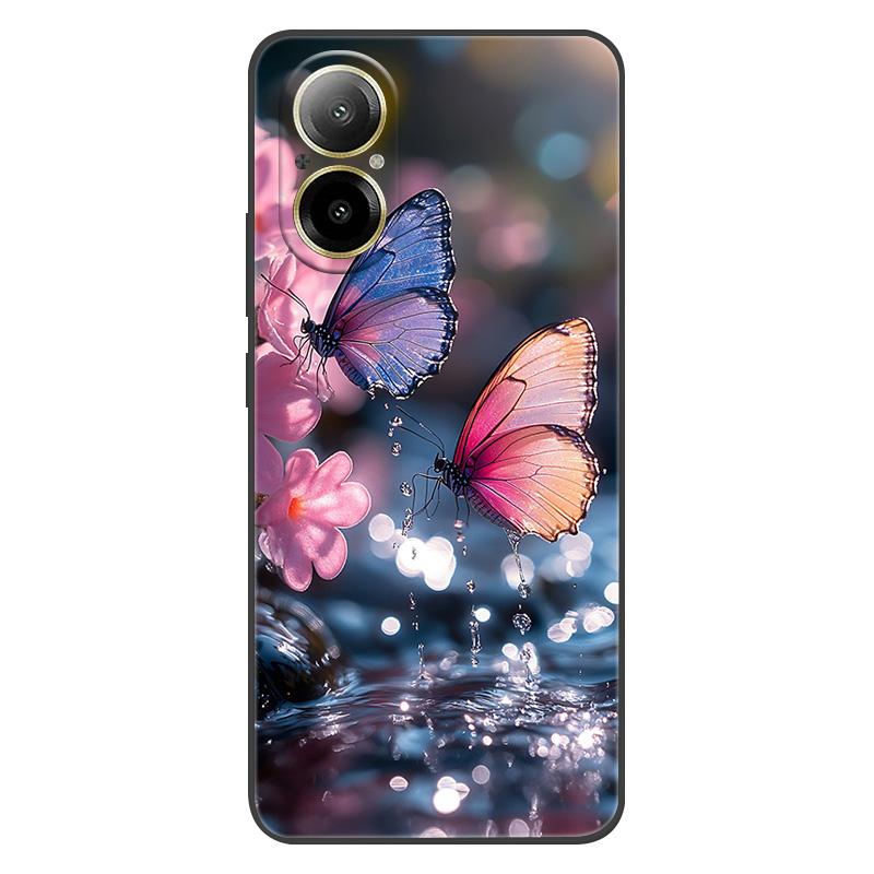 Pro Realme C67 4G C65 Pouzdro Mramorové Měkký Matný Silikonový Zadní Kryt Pro Realme C53 C55 Celé Tělo Telefonu RealmeC67 Coque Fundas