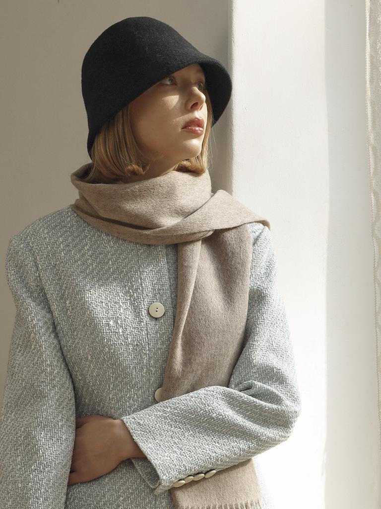 Meleuhen Jane Woll Cloche Hut (4Farben)