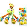 Soft Giraffe Handbells Rattles Plush Infant Baby Development Handle Toys WIth Teether Baby Toy For Newborn Gifts