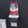 Waterproof Punch-Free Toilet Paper Holder with Storage Rack for Bathroom