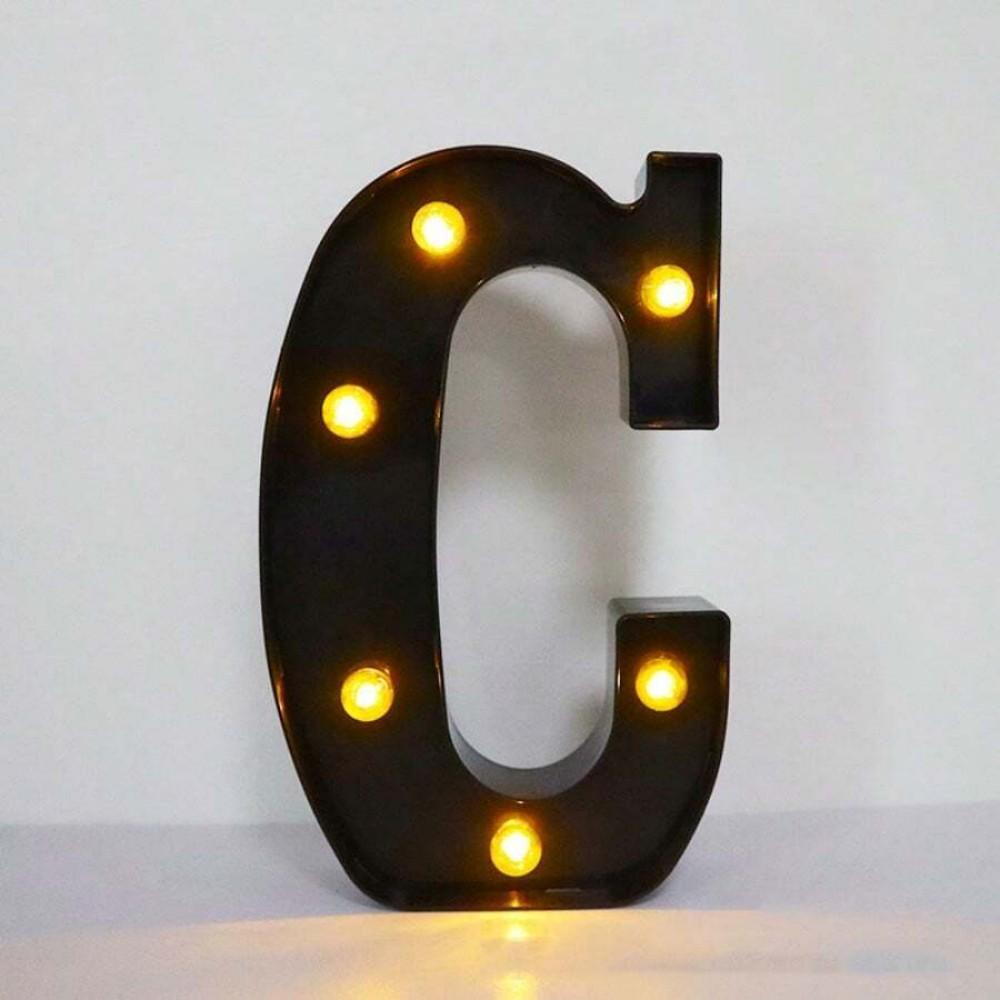 1PC 21.8cm LED Letter Light Luminous Letter and Number Night Light Suitable for Home Bar Wedding Birthday Party Decoration