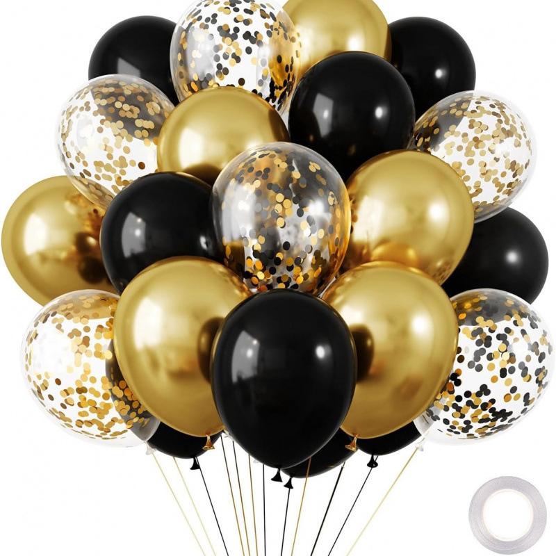 Metal Sequin Balloon Set - 30 Colorful Holiday Party Decorations