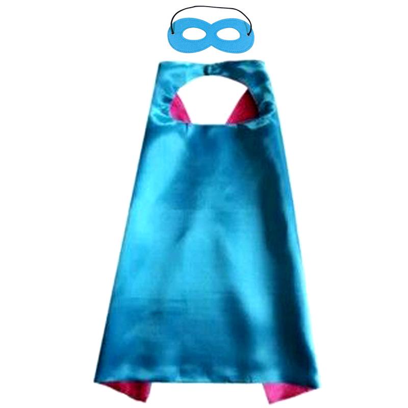 

Children s Day Double-Layer Halloween Cape: Captain America/Superman Cosplay Cloak, Solid Color 70x70 cm