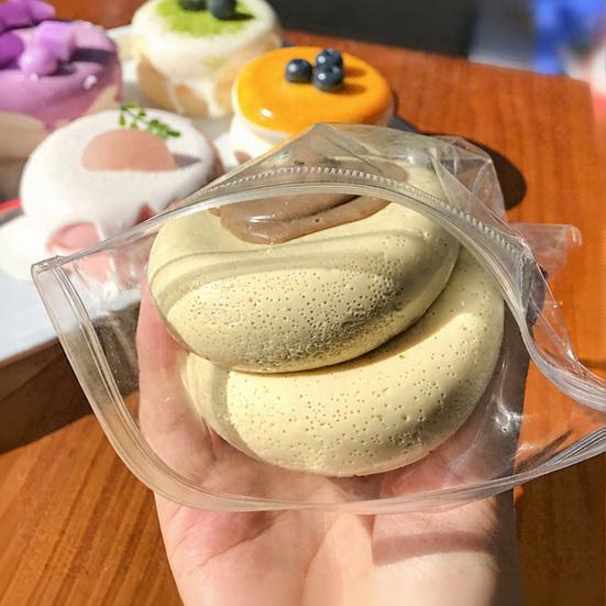 Stress Relief Souffle Squeeze Toy Matcha Chocolate Peach Blueberry Strawberry Cake Sensory Toy Simulated Dessert Pinch