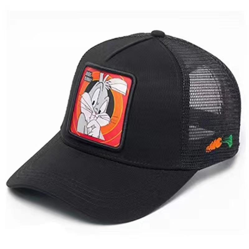 Cartoon Anime Baseball Cap Cute Embroidery Mickey Donald Duck Sun Hat Adjustable Outdoor Trucker Mesh Hat Fashion Boy Hip Hop Urban Street Stylecap