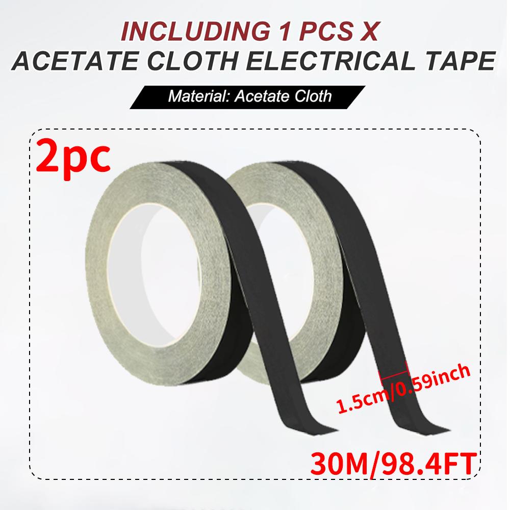 Högtemperaturbeständig Acetat Tejp Svart Isolerande Tejp för Elkablar och LCD-skärmsfästning