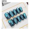 30Pcs Press On Nails Elegant Chinese Style Bamboo Red Square Short Glossy Nail Extension Full Cover Salon Home Women Girls Fake Nails Kit