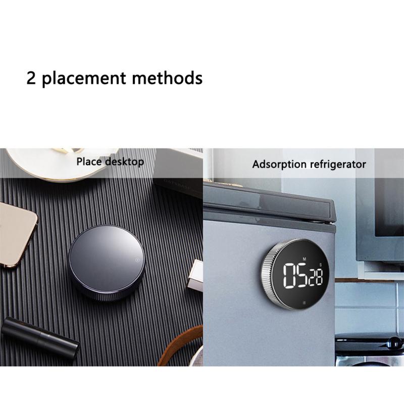 ¡caliente! Temporizador silencioso Led redondo magnético para cocina, volumen ajustable de 180 grados para configurar un recordatorio de tono de llamada