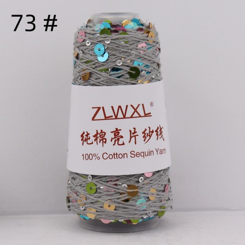 1000g /3200M 100% Cotton Yarn 6mm+3mm Special Sequin Yarn DIY Knitted Garment Accessories Rag Doll Knitting Yarn