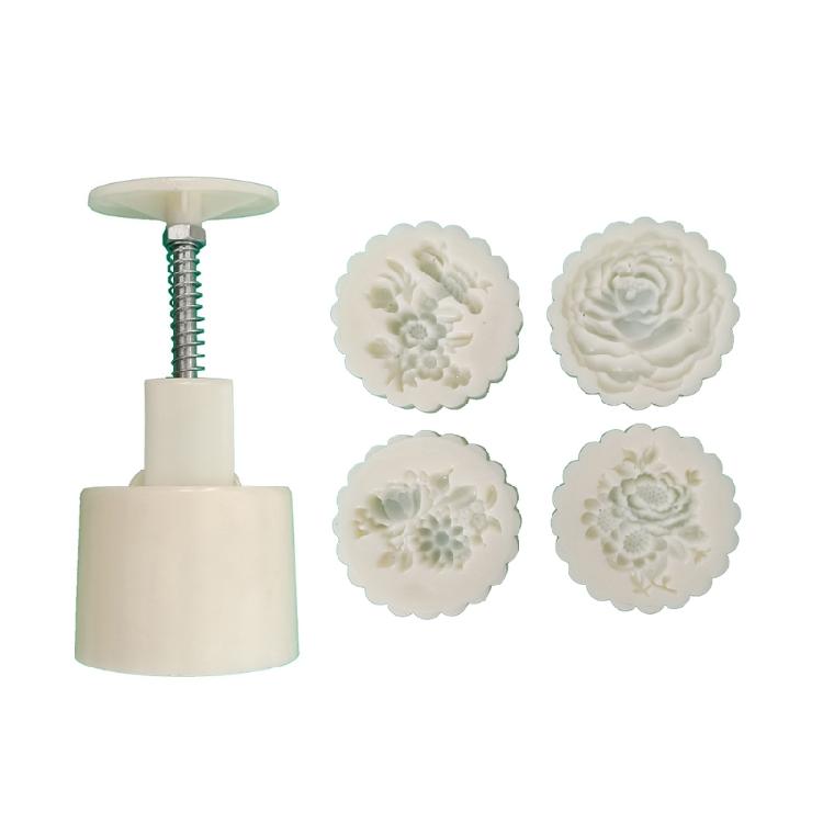 

Elegant Flower Pattern Dessert Maker Molds Holiday Pastries Tool Cookie Dessert Cutter Hand Pressure Dessert Molds
