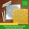 Gold Foil Paper 5-Piece Heavy Duty 12x12inch Foil Embossing Tin Sheets For Crafting For Painting Engraving Mounting Tooling