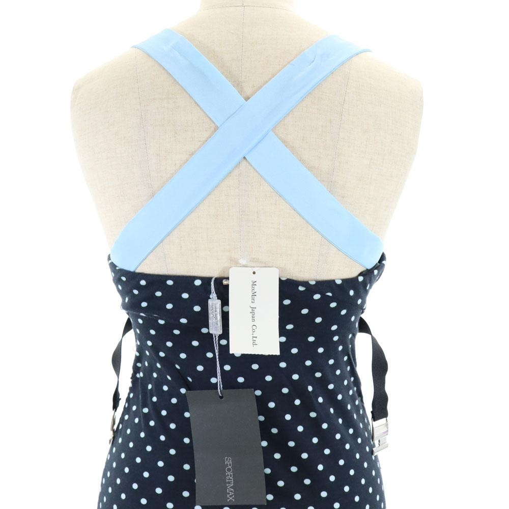 Sportmax Made In Italy Dot Pattern One Piece M Charcoal Black Polka Dot Women Used