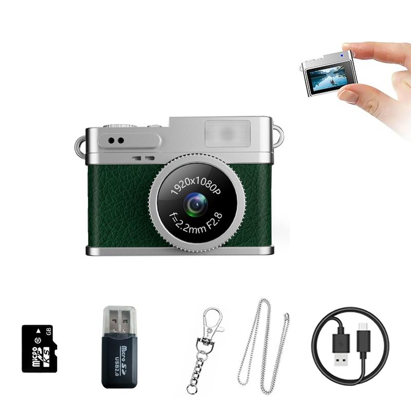 

Keychain Camera 1080P Retro Digital Camera Mini Camera Pocket Photocamera Photo Video Recorder with 0.96Inch Add 8G Card