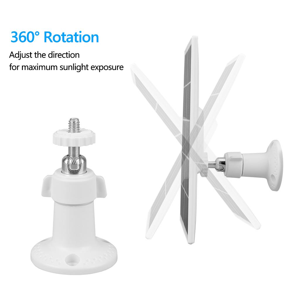 10W Solar Panel for Ring Camera Waterproof Solar Panel Kit 360° Adjustable Wall Mount for Ring Stick Up Cam and Spotlight Cam